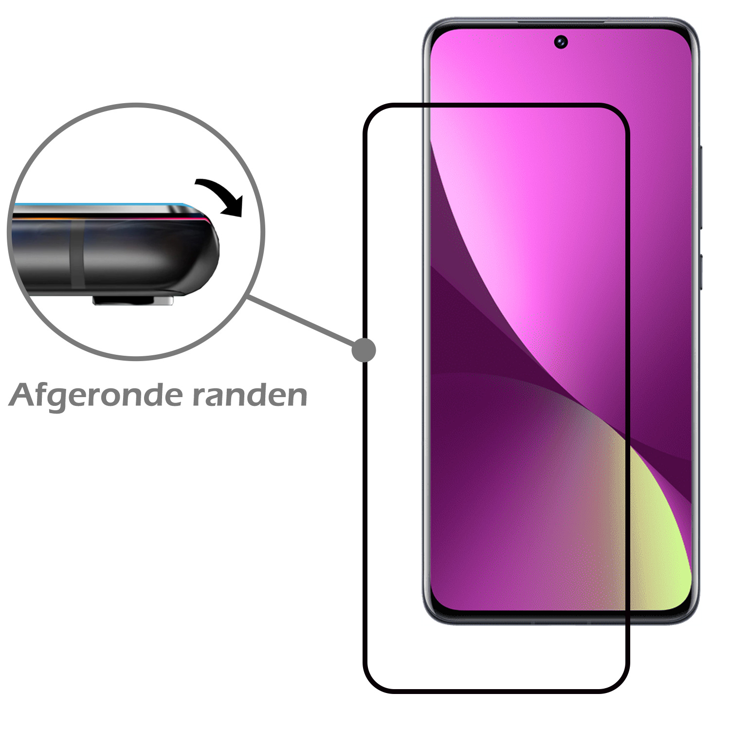 Nomfy Hoesje Geschikt voor Xiaomi 12 Hoesje Siliconen Cover Case Met 2x Screenprotector - Hoes Geschikt voor Xiaomi 12 Hoes Back Case - Zwart