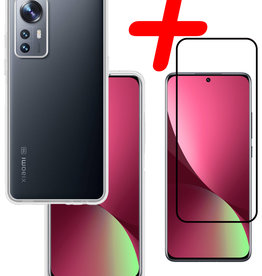 BASEY. BASEY. Xiaomi 12X Hoesje Siliconen Met Screenprotector - Transparant