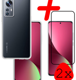 BASEY. BASEY. Xiaomi 12X Hoesje Siliconen Met 2x Screenprotector - Transparant