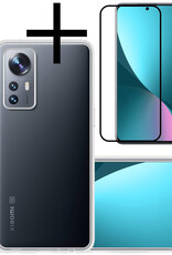 NoXx Hoes Geschikt voor Xiaomi 12X Hoesje Cover Siliconen Back Case Hoes Met Screenprotector - Transparant