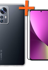 Nomfy Xiaomi 12X Hoesje Siliconen Case Back Cover Met Screenprotector - Xiaomi 12X Hoes Cover Silicone - Transparant