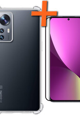 Nomfy Hoesje Geschikt voor Xiaomi 12 Pro Hoesje Shock Proof Cover Case Shockproof Met Screenprotector - Hoes Geschikt voor Xiaomi 12 Pro Hoes Siliconen Back Case - Transparant