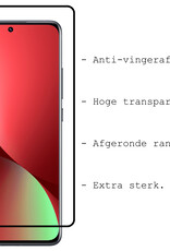 BASEY. Hoes Geschikt voor Xiaomi 12 Pro Hoesje Siliconen Back Cover Case Met Screenprotector - Hoesje Geschikt voor Xiaomi 12 Pro Hoes Cover Hoesje - Lila