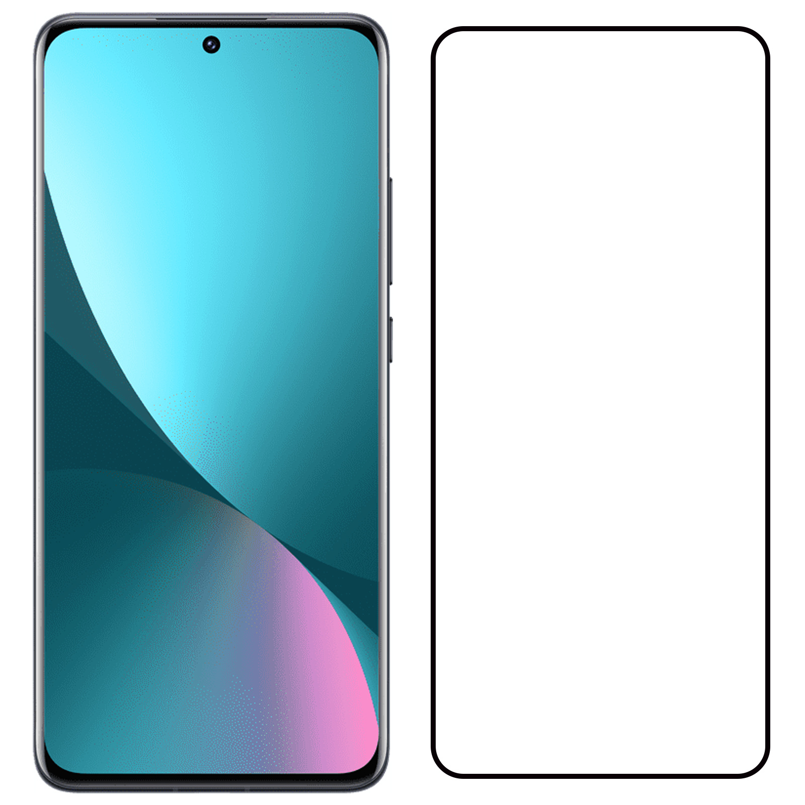 NoXx Hoes Geschikt voor Xiaomi 12 Pro Hoesje Cover Siliconen Back Case Hoes Met Screenprotector - Roze