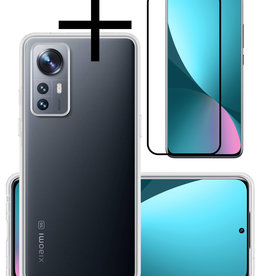 NoXx NoXx Xiaomi 12 Pro Hoesje Siliconen Met Screenprotector - Transparant