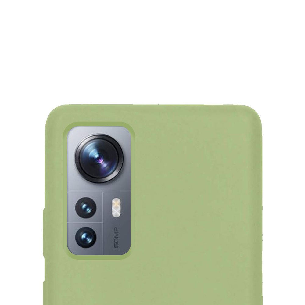NoXx Hoes Geschikt voor Xiaomi 12 Pro Hoesje Cover Siliconen Back Case Hoes Met Screenprotector - Groen