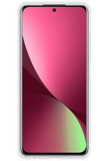BASEY. Hoes Geschikt voor Xiaomi 12 Pro Hoesje Siliconen Back Cover Case Met 2x Screenprotector - Hoesje Geschikt voor Xiaomi 12 Pro Hoes Cover Hoesje - Transparant