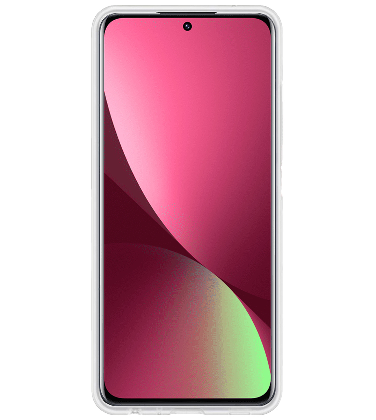 BASEY. Hoes Geschikt voor Xiaomi 12 Pro Hoesje Siliconen Back Cover Case Met 2x Screenprotector - Hoesje Geschikt voor Xiaomi 12 Pro Hoes Cover Hoesje - Transparant