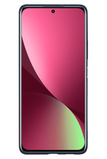 BASEY. Hoes Geschikt voor Xiaomi 12 Pro Hoesje Siliconen Back Cover Case Met 2x Screenprotector - Hoesje Geschikt voor Xiaomi 12 Pro Hoes Cover Hoesje - Donkerblauw