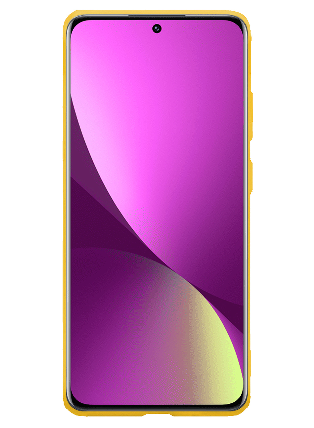 Nomfy Hoesje Geschikt voor Xiaomi 12X Hoesje Siliconen Cover Case Met 2x Screenprotector - Hoes Geschikt voor Xiaomi 12X Hoes Back Case - Geel