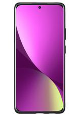 Nomfy Hoesje Geschikt voor Xiaomi 12X Hoesje Siliconen Cover Case Met Screenprotector - Hoes Geschikt voor Xiaomi 12X Hoes Back Case - Zwart