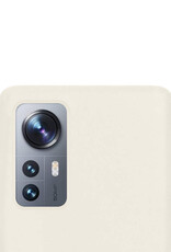 NoXx Hoes Geschikt voor Xiaomi 12X Hoesje Cover Siliconen Back Case Hoes Met Screenprotector - Wit