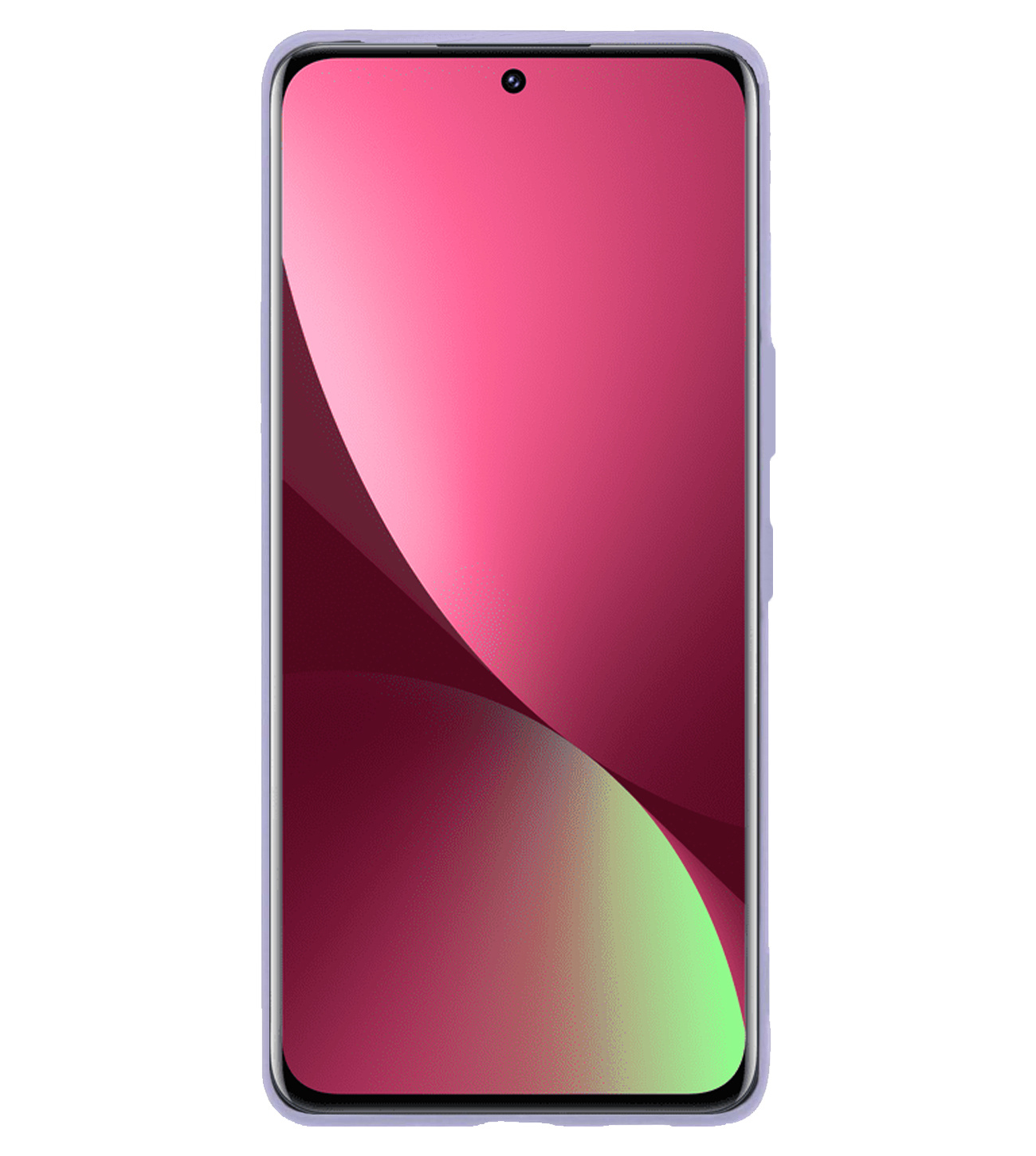 BASEY. Hoes Geschikt voor Xiaomi 12X Hoesje Siliconen Back Cover Case Met 2x Screenprotector - Hoesje Geschikt voor Xiaomi 12X Hoes Cover Hoesje - Lila