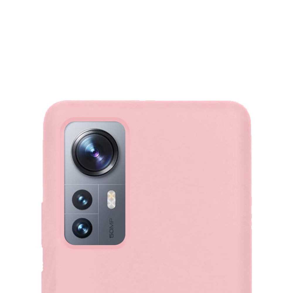 NoXx Hoes Geschikt voor Xiaomi 12 Hoesje Cover Siliconen Back Case Hoes Met 2x Screenprotector - Roze