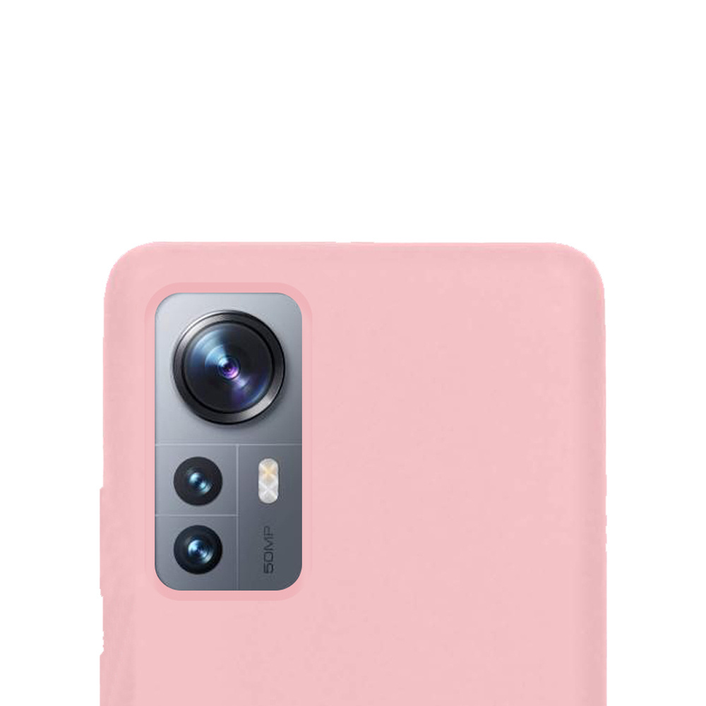 NoXx Hoes Geschikt voor Xiaomi 12 Hoesje Cover Siliconen Back Case Hoes Met Screenprotector - Roze