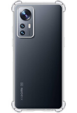 BASEY. Hoes Geschikt voor Xiaomi 12 Hoesje Shock Proof Case Hoes Siliconen Met Screenprotector - Hoesje Geschikt voor Xiaomi 12 Hoes Cover Shockproof - Transparant