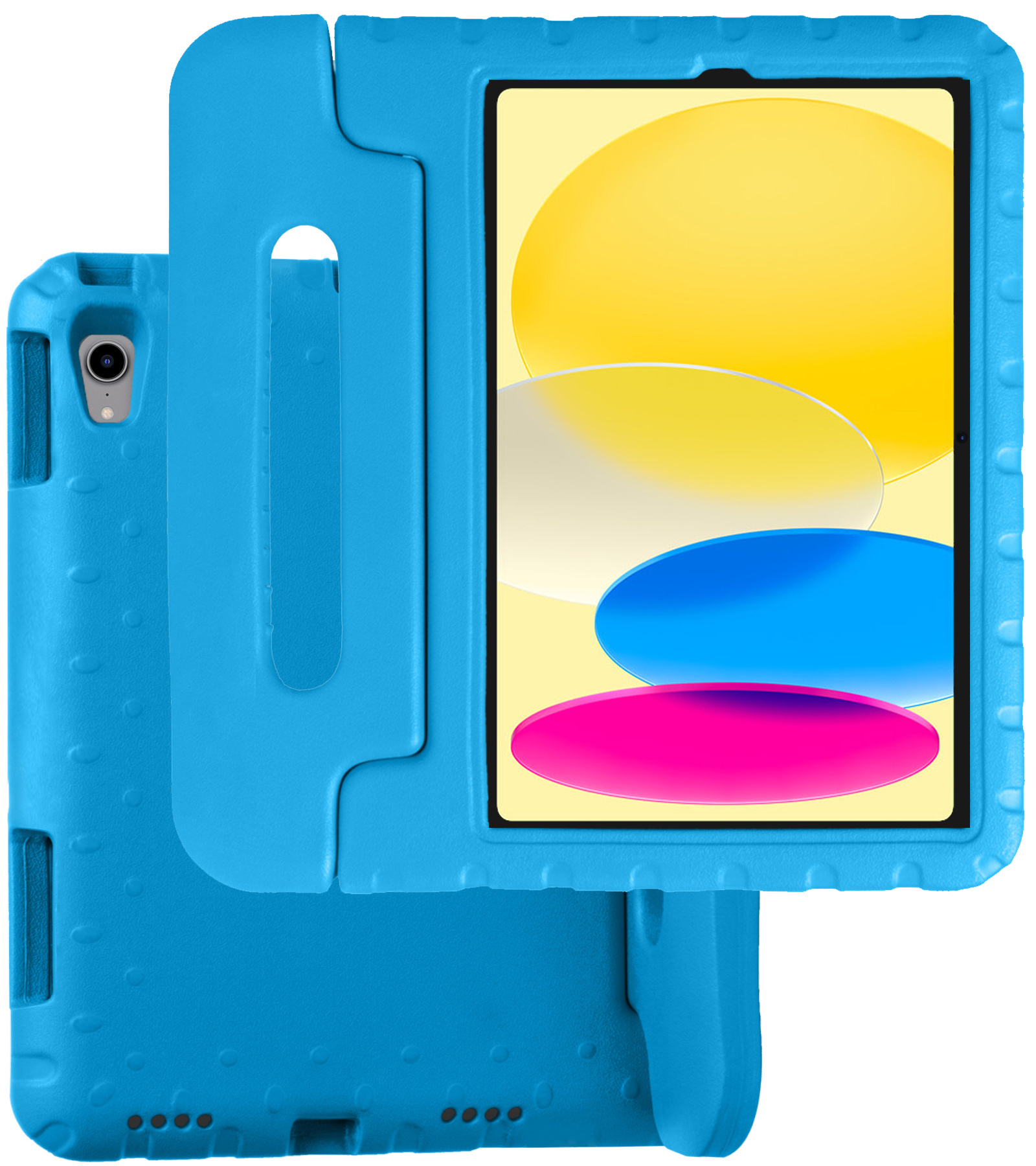 BASEY. Hoesje Geschikt voor iPad 2022 Hoesje Kinder Hoes Shockproof Kinderhoes - Kindvriendelijk Hoesje Geschikt voor iPad 10 Hoes Kids Case - Blauw