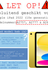 BASEY. Hoesje Geschikt voor iPad 2022 Hoesje Kinder Hoes Shockproof Kinderhoes - Kindvriendelijk Hoesje Geschikt voor iPad 10 Hoes Kids Case - Blauw