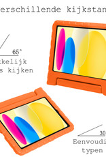 BASEY. Hoesje Geschikt voor iPad 2022 Hoesje Kinder Hoes Shockproof Kinderhoes - Kindvriendelijk Hoesje Geschikt voor iPad 10 Hoes Kids Case - Oranje