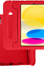 BASEY. Hoesje Geschikt voor iPad 2022 Hoesje Kinder Hoes Shockproof Kinderhoes - Kindvriendelijk Hoesje Geschikt voor iPad 10 Hoes Kids Case - Rood