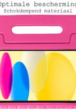 BASEY. Hoesje Geschikt voor iPad 2022 Hoesje Kinder Hoes Shockproof Kinderhoes - Kindvriendelijk Hoesje Geschikt voor iPad 10 Hoes Kids Case - Roze