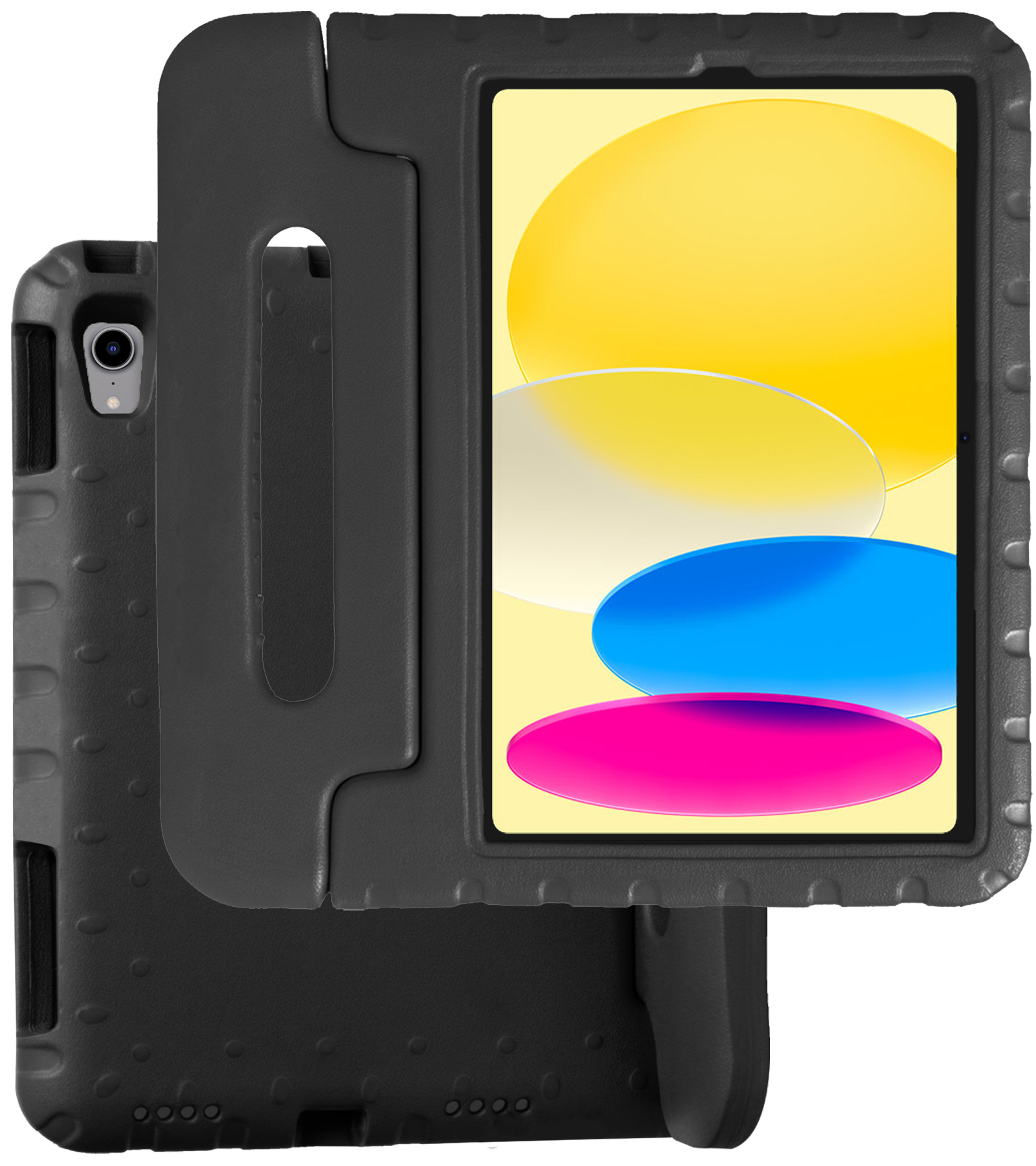 BASEY. Hoesje Geschikt voor iPad 2022 Hoesje Kinder Hoes Shockproof Kinderhoes - Kindvriendelijk Hoesje Geschikt voor iPad 10 Hoes Kids Case - Zwart