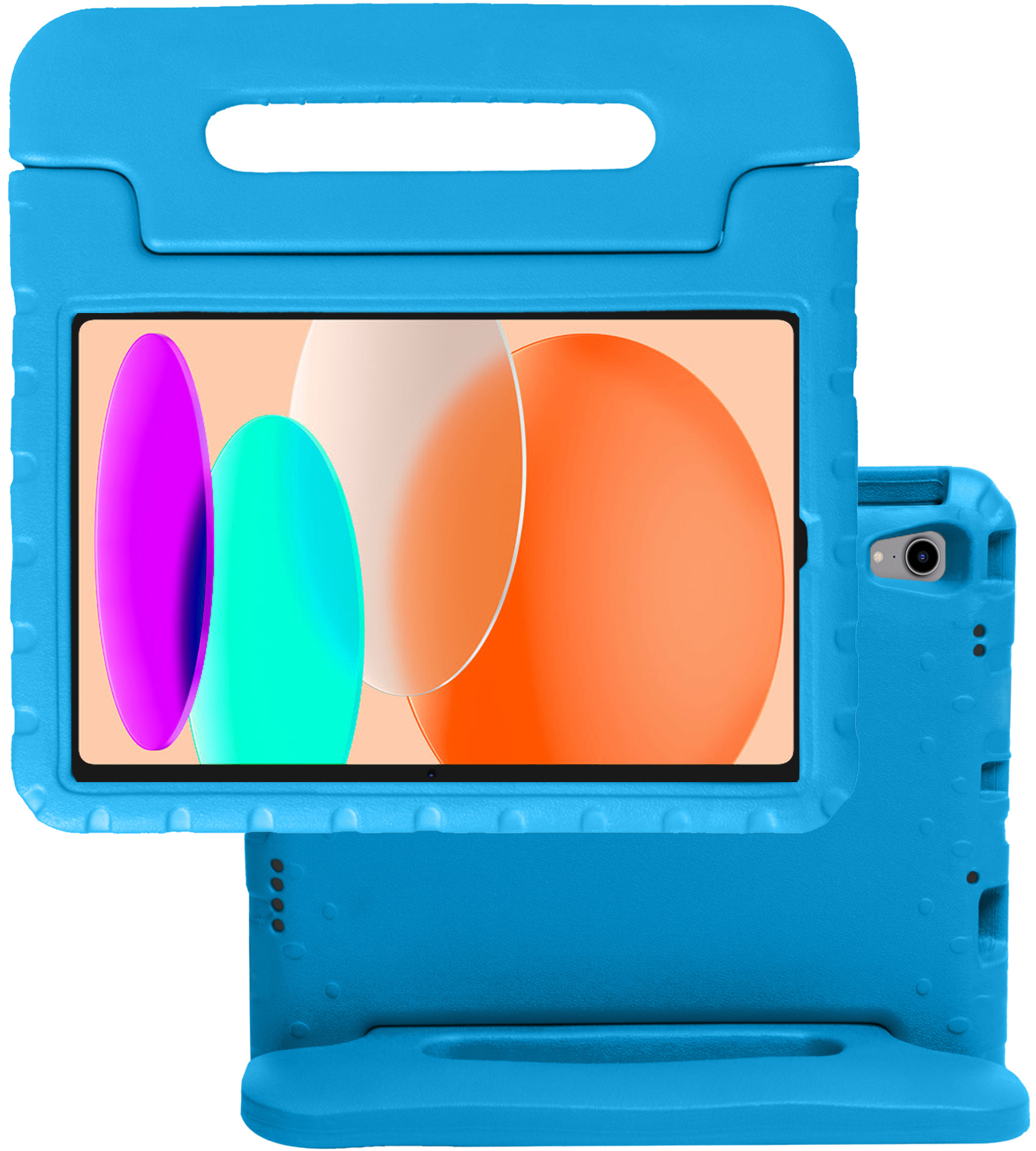 NoXx Hoesje Geschikt voor iPad 2022 Hoesje Kinderhoes Shockproof Hoes Kids Case - Blauw