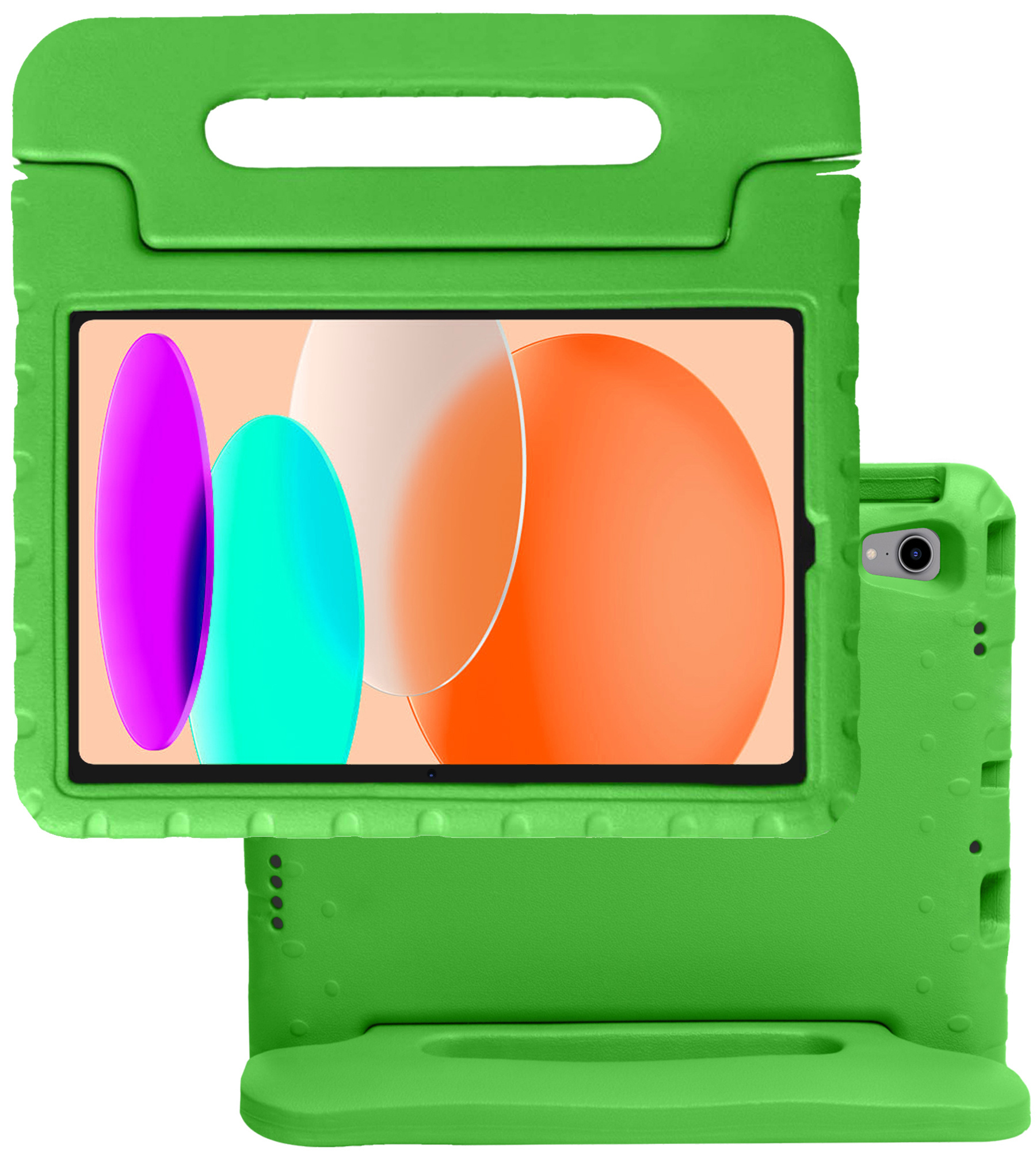 NoXx Hoesje Geschikt voor iPad 2022 Hoesje Kinderhoes Shockproof Hoes Kids Case - Groen