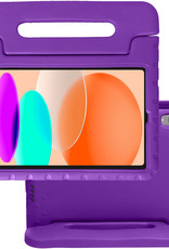 NoXx Hoesje Geschikt voor iPad 2022 Hoesje Kinderhoes Shockproof Hoes Kids Case - Paars