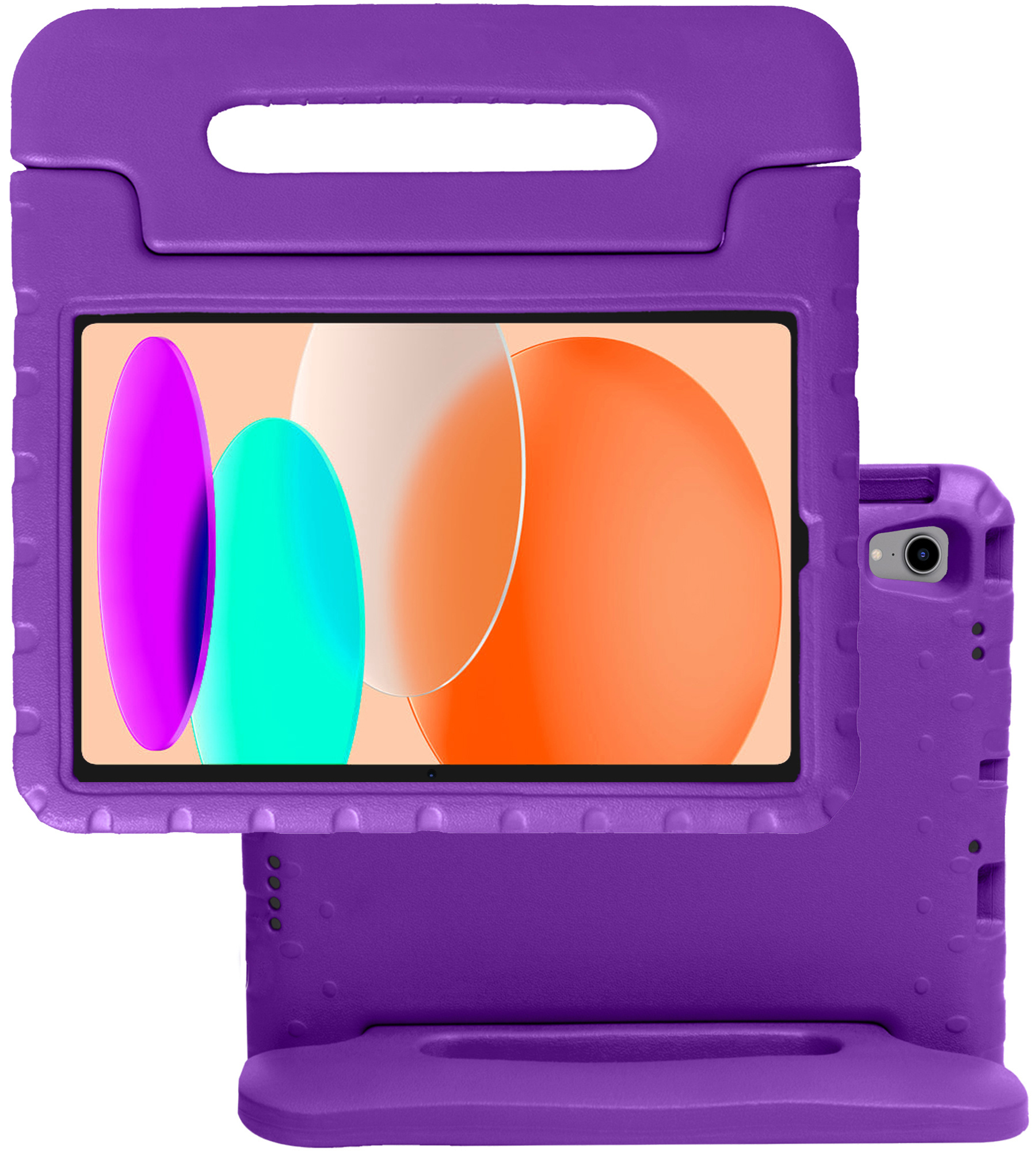 NoXx Hoesje Geschikt voor iPad 2022 Hoesje Kinderhoes Shockproof Hoes Kids Case - Paars
