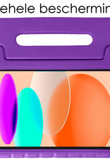 NoXx Hoesje Geschikt voor iPad 2022 Hoesje Kinderhoes Shockproof Hoes Kids Case - Paars