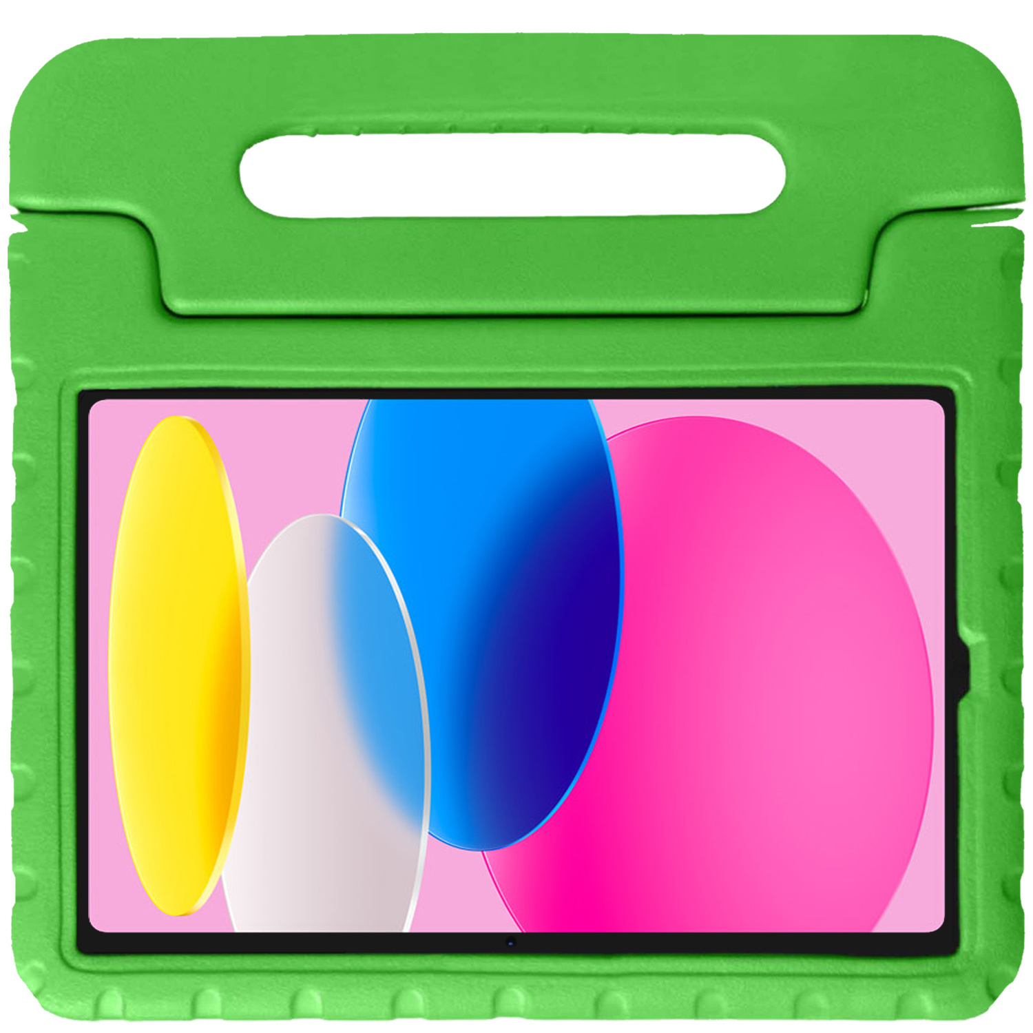 Nomfy Hoes Geschikt voor iPad 2022 Hoes Bumper Kindvriendelijk Kids Case Kinderhoes - Hoesje Geschikt voor iPad 10 Hoesje Shockproof Cover Hoes - Groen