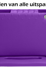 Nomfy Hoes Geschikt voor iPad 2022 Hoes Bumper Kindvriendelijk Kids Case Kinderhoes - Hoesje Geschikt voor iPad 10 Hoesje Shockproof Cover Hoes - Paars