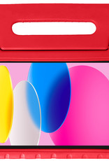 Nomfy Hoes Geschikt voor iPad 2022 Hoes Bumper Kindvriendelijk Kids Case Kinderhoes - Hoesje Geschikt voor iPad 10 Hoesje Shockproof Cover Hoes - Rood