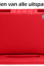 Nomfy Hoes Geschikt voor iPad 2022 Hoes Bumper Kindvriendelijk Kids Case Kinderhoes - Hoesje Geschikt voor iPad 10 Hoesje Shockproof Cover Hoes - Rood