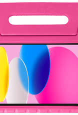 Nomfy Hoes Geschikt voor iPad 2022 Hoes Bumper Kindvriendelijk Kids Case Kinderhoes - Hoesje Geschikt voor iPad 10 Hoesje Shockproof Cover Hoes - Roze