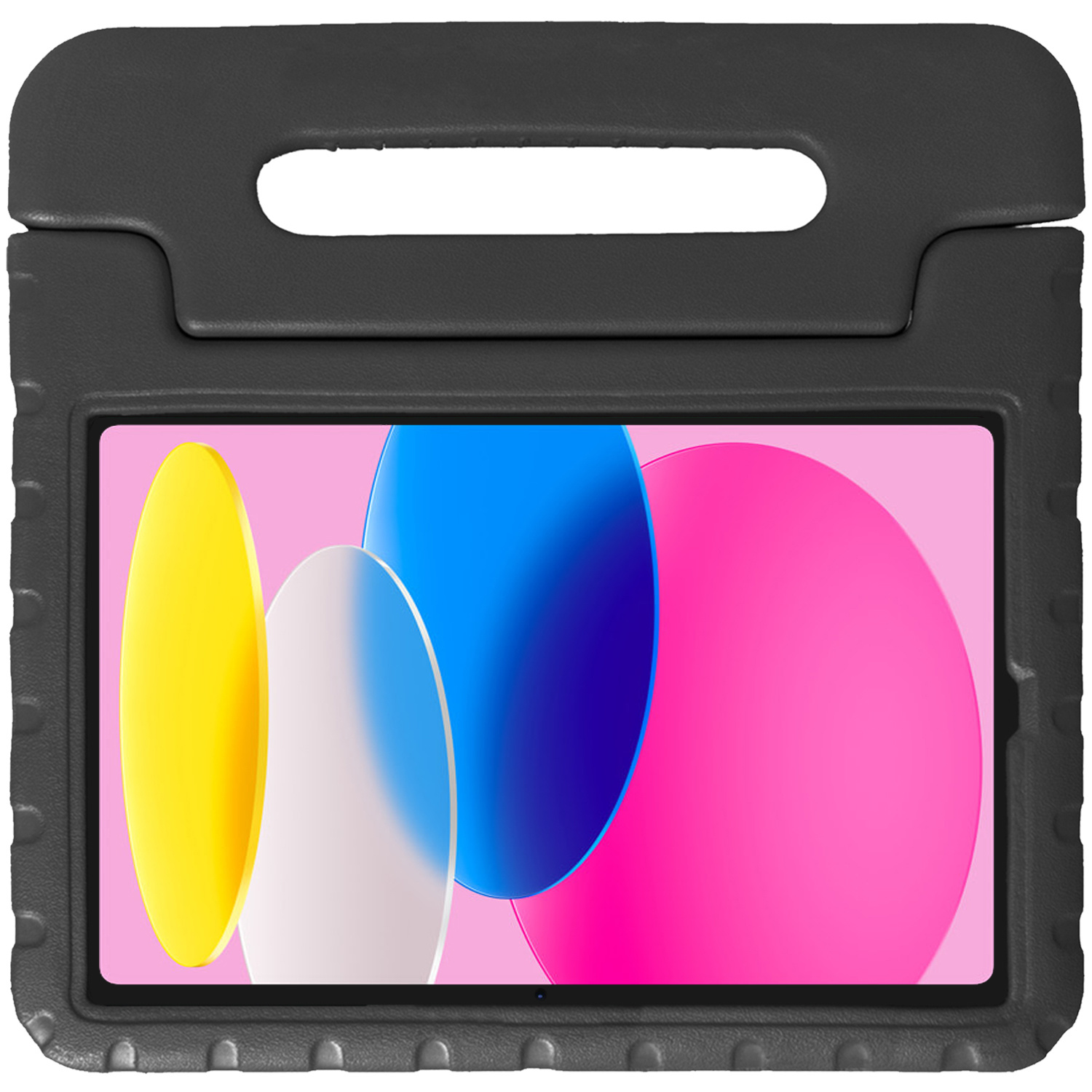 Nomfy Hoes Geschikt voor iPad 2022 Hoes Bumper Kindvriendelijk Kids Case Kinderhoes - Hoesje Geschikt voor iPad 10 Hoesje Shockproof Cover Hoes - Zwart