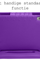 BASEY. Hoesje Geschikt voor iPad 2022 Hoesje Kinder Hoes Shockproof Kinderhoes Met Screenprotector - Kindvriendelijk Hoesje Geschikt voor iPad 10 Hoes Kids Case - Paars