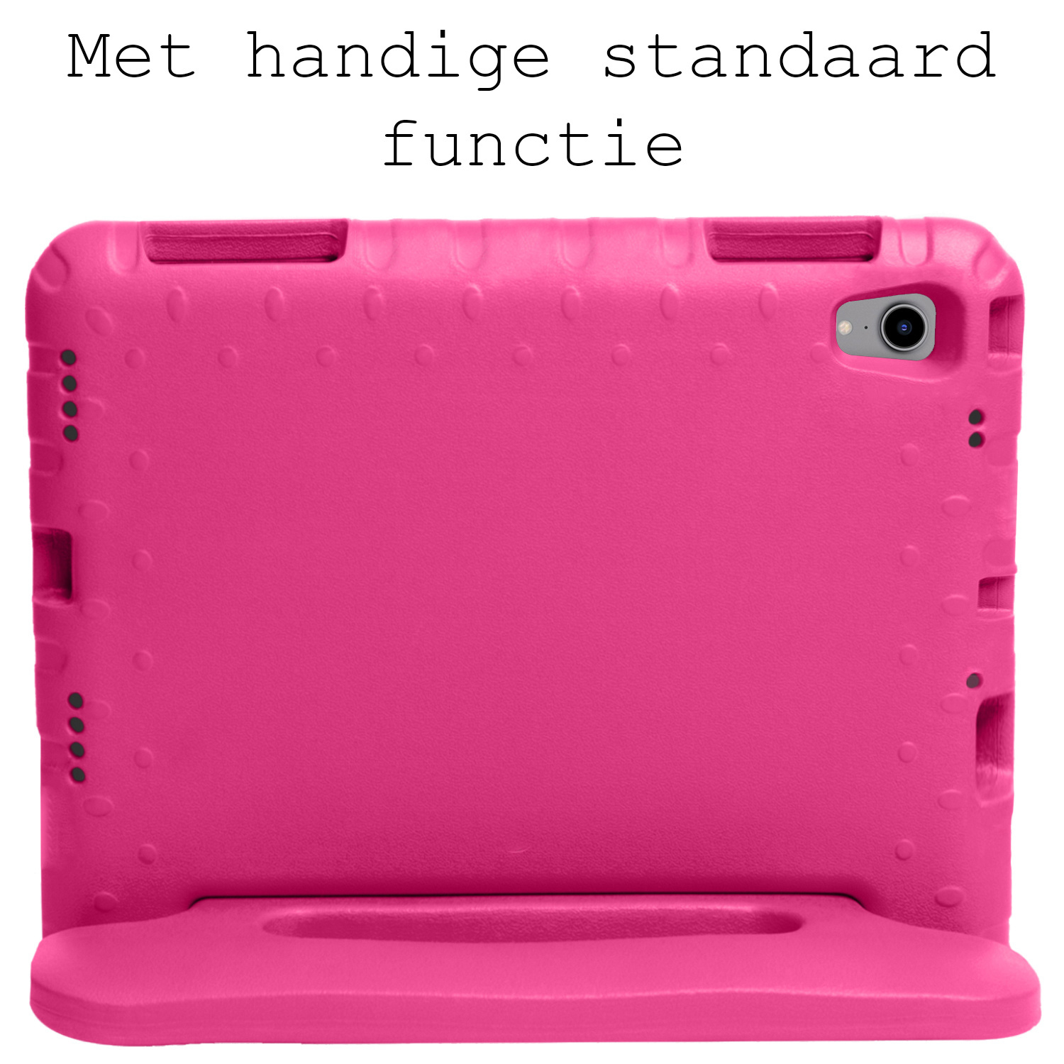 BASEY. Hoesje Geschikt voor iPad 2022 Hoesje Kinder Hoes Shockproof Kinderhoes Met Screenprotector - Kindvriendelijk Hoesje Geschikt voor iPad 10 Hoes Kids Case - Roze