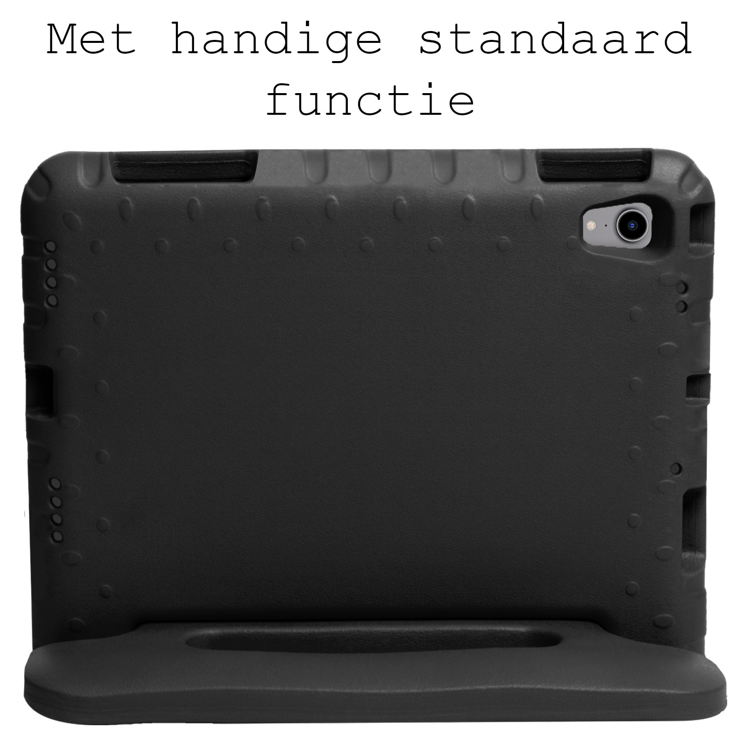 BASEY. Hoesje Geschikt voor iPad 2022 Hoesje Kinder Hoes Shockproof Kinderhoes Met Screenprotector - Kindvriendelijk Hoesje Geschikt voor iPad 10 Hoes Kids Case - Zwart