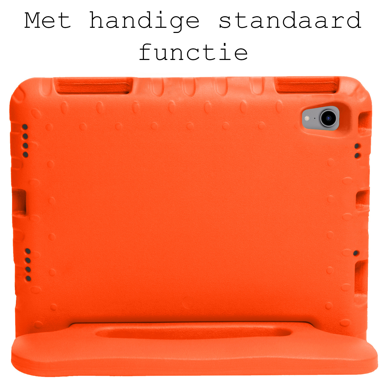BASEY. Hoesje Geschikt voor iPad 2022 Hoesje Kinder Hoes Shockproof Kinderhoes Met 2x Screenprotector - Kindvriendelijk Hoesje Geschikt voor iPad 10 Hoes Kids Case - Oranje