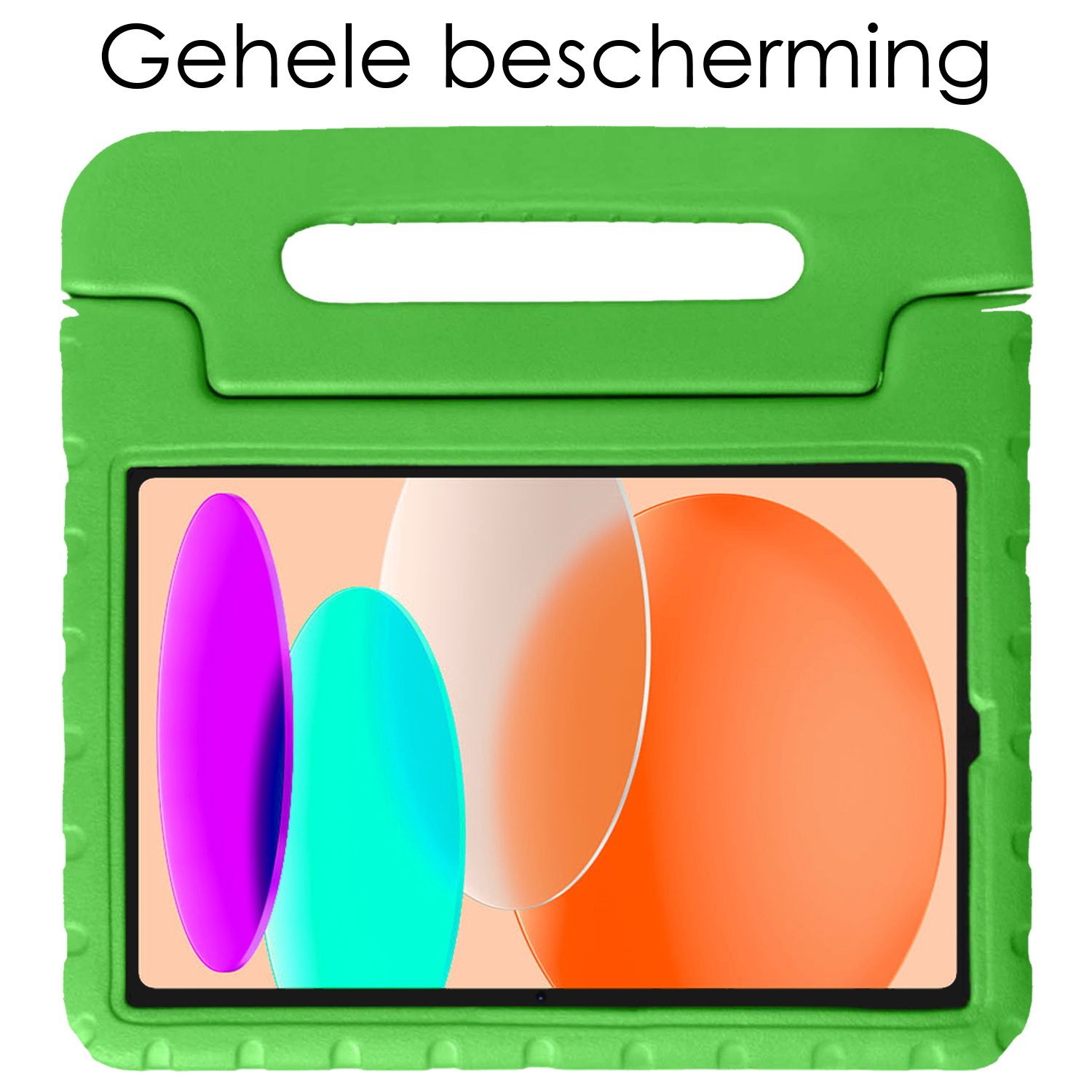 NoXx Hoesje Geschikt voor iPad 2022 Hoesje Kinderhoes Shockproof Hoes Kids Case Met Screenprotector - Groen