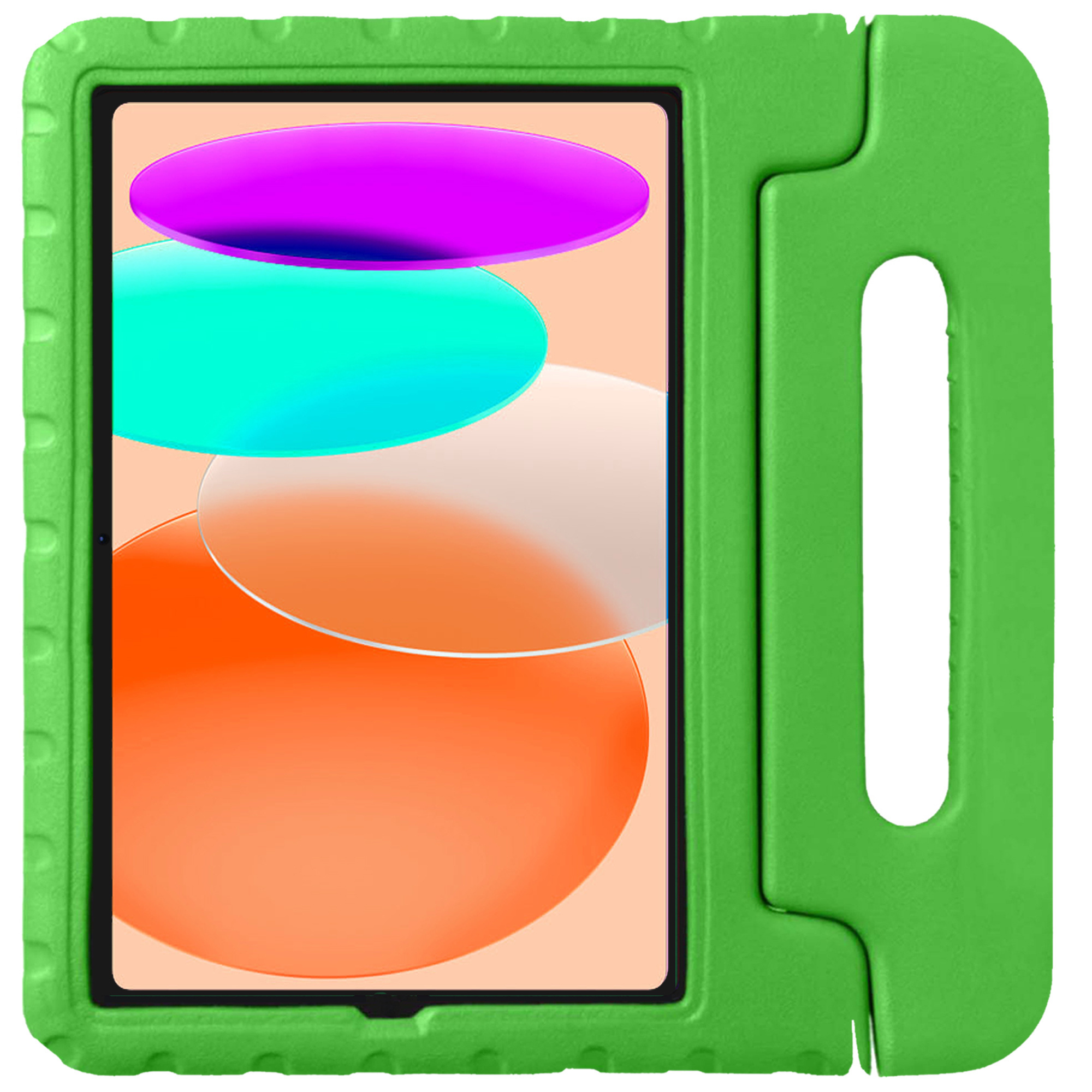 NoXx Hoesje Geschikt voor iPad 2022 Hoesje Kinderhoes Shockproof Hoes Kids Case Met Screenprotector - Groen