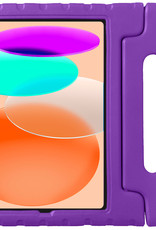 NoXx Hoesje Geschikt voor iPad 2022 Hoesje Kinderhoes Shockproof Hoes Kids Case Met Screenprotector - Paars