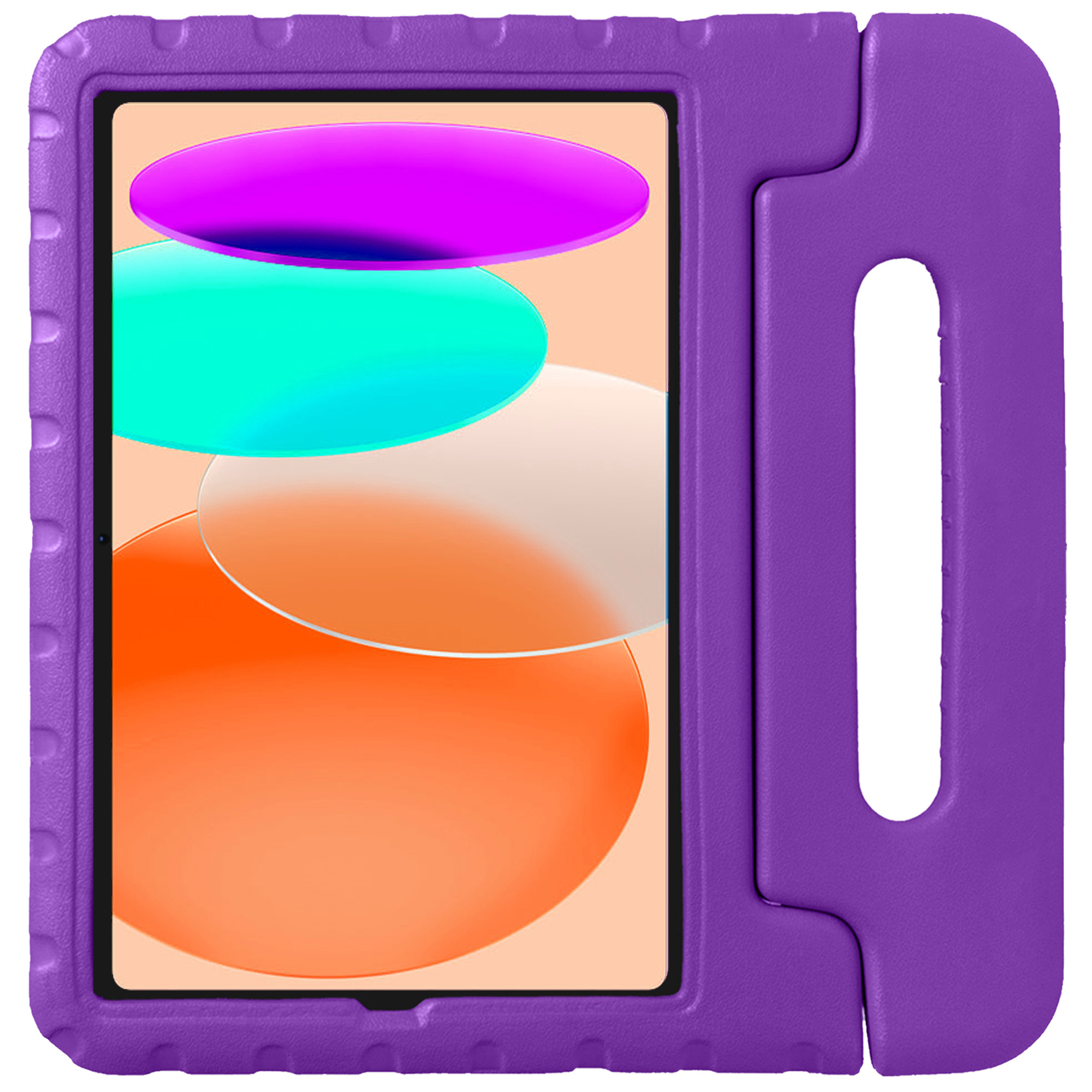 NoXx Hoesje Geschikt voor iPad 2022 Hoesje Kinderhoes Shockproof Hoes Kids Case Met Screenprotector - Paars