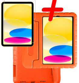 BASEY. iPad 2022 Kinderhoes Met Screenprotector - Oranje