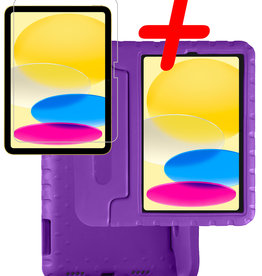 BASEY. BASEY. iPad 2022 Kinderhoes Met Screenprotector - Paars