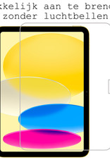 iPad 10 Hoesje Kinder Hoes Shockproof Cover Met 2x Screenprotector - Kindvriendelijke iPad 2022 Hoes Kids Case - Oranje