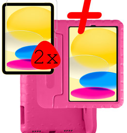 BASEY. BASEY. iPad 2022 Kinderhoes Met 2x Screenprotector - Roze