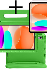NoXx Hoesje Geschikt voor iPad 2022 Hoesje Kinderhoes Shockproof Hoes Kids Case Met Screenprotector - Groen